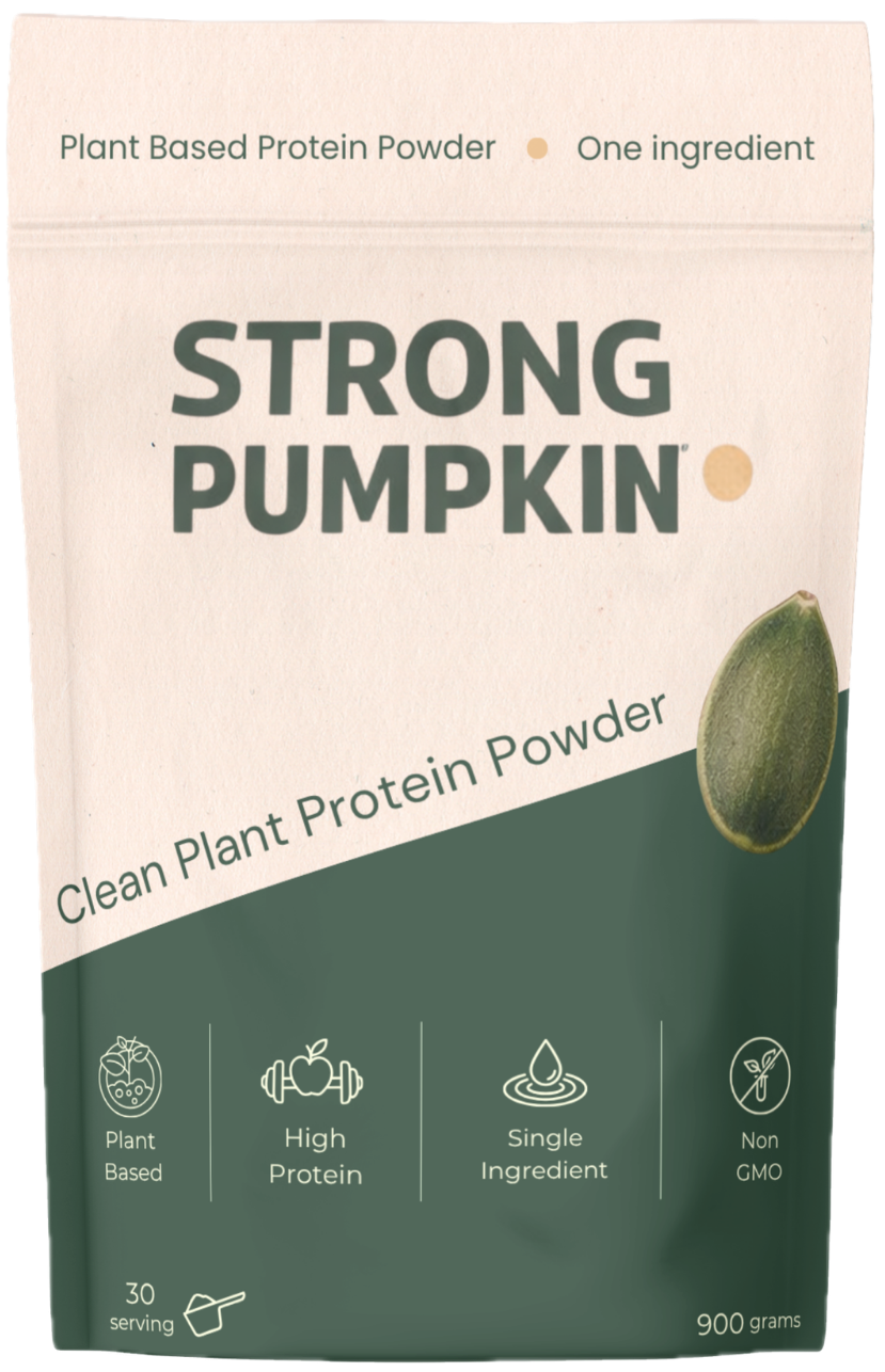 Strong Pumpkin plant protein powder package